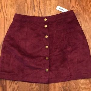 Purple Button Up Skirt